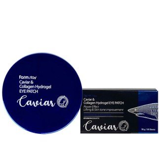 FarmStay Гидрогелевые патчи с икрой и коллагеном Caviar & Collagen Hydrogel Eye Patch, 60шт