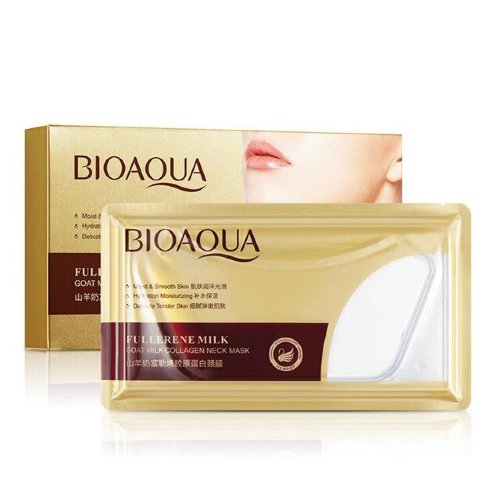 BioAqua Маска для шеи с коллагеном и козьим молоком Fullerene Milk Collagen Neck Mask, 30 г