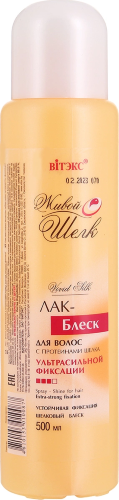 Vitex Лак-блеск для волос с протеинами шёлка ультрасильной фиксации, 500мл