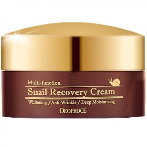 Deoproce Восстанавливающий крем для лица с муцином улитки Snail Recovery Cream, 100г
