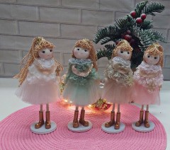 Новогодняя игрушка Фея на подставке, 1шт