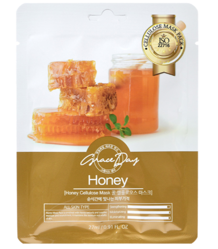 Grace Day Маска тканевая с экстрактом меда Honey Cellulose Mask, 27мл*10шт