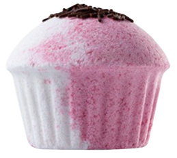 Лаборатория Катрин Шипучая соль для ванн маффин Клубника в шоколаде, 130г