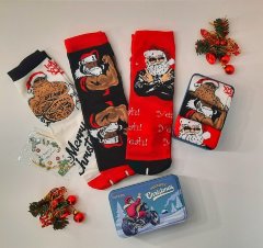 Turkan Носки новогодние мужские в железной коробке 3 пары, 2