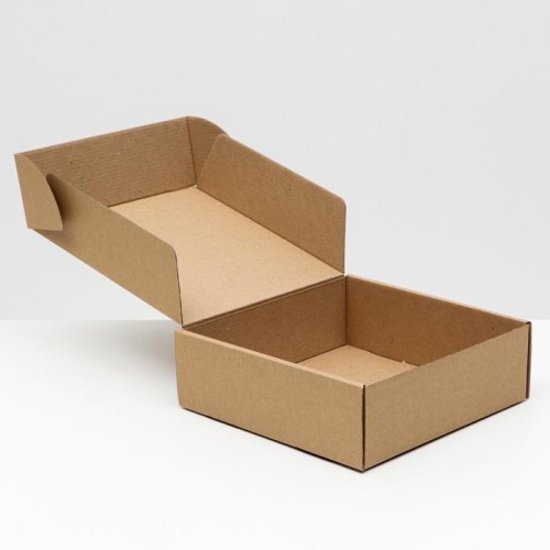 Коробка самосборная крафт, 21*21*7см