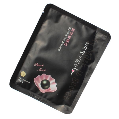 My Mask is Secret Тканевая маска для лица с экстрактом жемчуга и лососевой икры Black Pearl Mask, 25г