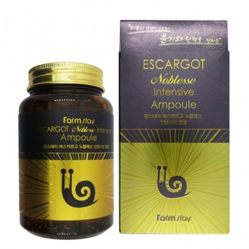 FarmStay Многофункциональная ампульная сыворотка с муцином улитки Escargot Noblesse Intensive Ampoule, 250мл