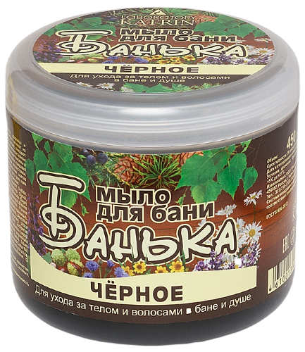 Лаборатория Катрин Мыло для бани «Банька» Чёрное, 450мл