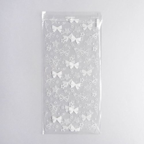 Пакет подарочный пропиленовый «Бантики» 15х30см, 10шт