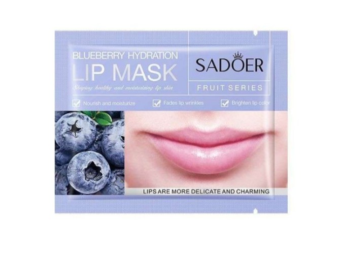 Sadoer Гидрогелевые патчи для области вокруг глаз с экстрактом черники Blueberry Hydration Lip Mask, 8г