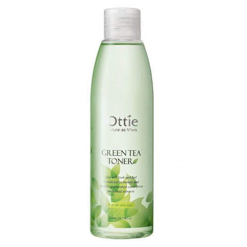 Ottie Тонер для лица с зеленым чаем Green Tea Toner, 200мл