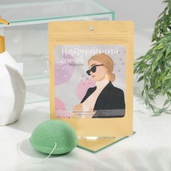 Конжаковый спонж для умывания «Хорошее настроение», 1шт