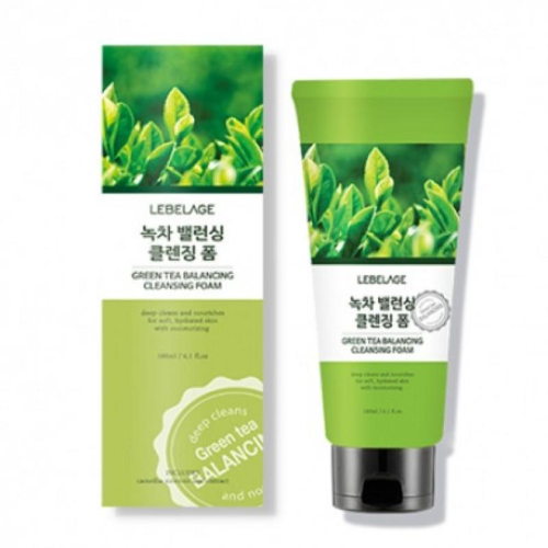 Lebelage Пенка для умывания с зелёным чаем Green Tea Balancing Cleansing Foam, 180мл