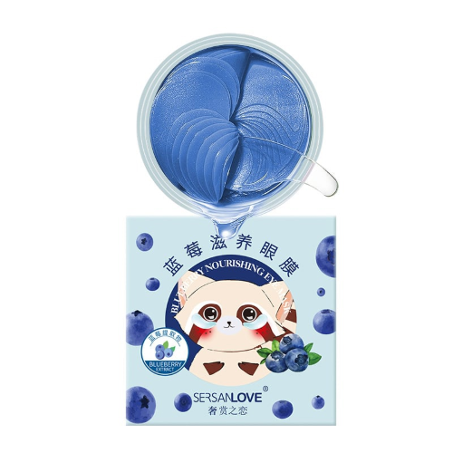 SersanLove Гидрогелевые патчи для кожи вокруг глаз с экстрактом черники Blueberry Nourishing Eye Mask, 60шт 