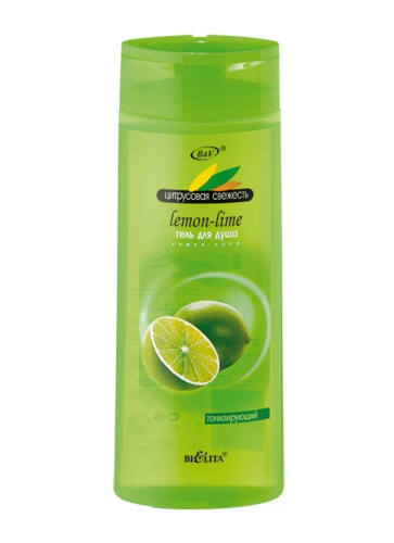 Bielita Цитрусовая свежесть Гель для душа "Лимон-лайм", 400мл