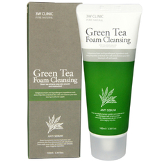 3w Clinic Пенка для умывания с экстрактом зеленого чая Green Tea Foam Cleansing, 100мл