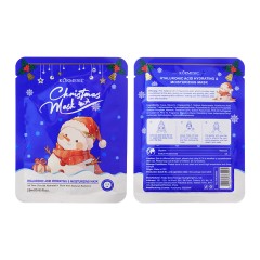 Kormesic увлажняющая тканевая маска для лица с гиалуроновой кислотой в новогоднем дизайне Christmas Hyaluronic Acid Hydrating &amp; Moisturizing Mask, 25мл