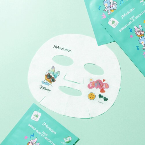 JMsolution Тканевая маска для лица с розой иерихона Disney Collection Selfie Barrier Rose Of Jerico, 30мл 