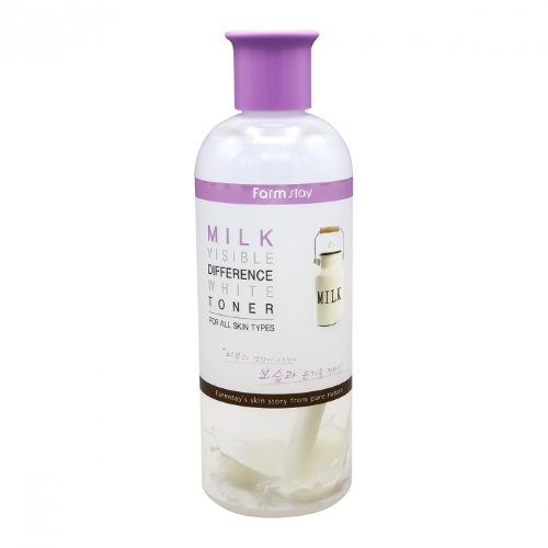 FarmStay Осветляющий тонер для лица Milk Visible Difference White Toner, 350мл