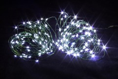 Гирлянда роса от сети на зеленой нити, 100м