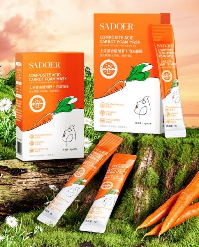 Sadoer Пузырьковая маска для лица с экстрактом моркови Carrot Foam Mask, 4г