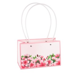 Сумка для цветов с рисунком прямоугольная, 22*10.5*13.5см