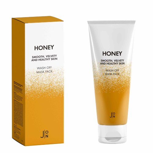 J:on Маска для лица с медом Honey Smooth Velvety and Healthy Skin Wash Off Mask Pack, 50г
