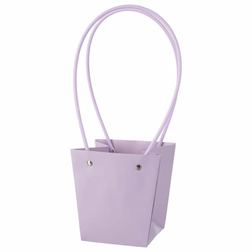 Сумка для цветов сиреневая трапеция, 12*12*8см