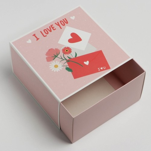 Коробка складная «Любовь» 14×14×8 см, 1шт