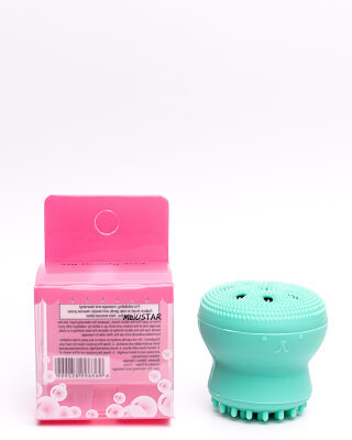 Силиконовая щеточка-спонж для лица Осьминожка, бирюзовый