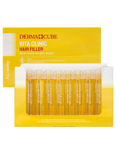 FarmStay Витаминизирующий филлер для волос с витаминами Derma cube Vita Clinic Hair Filler, 13мл