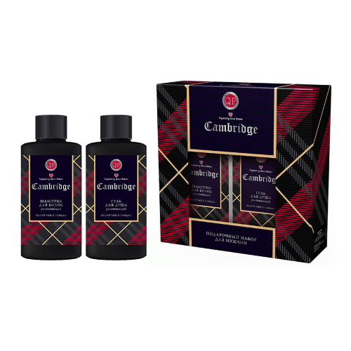 Подарочный набор мужской №1068 "Q.P. Cambridge": шампунь, 320мл + гель для душа, 320мл