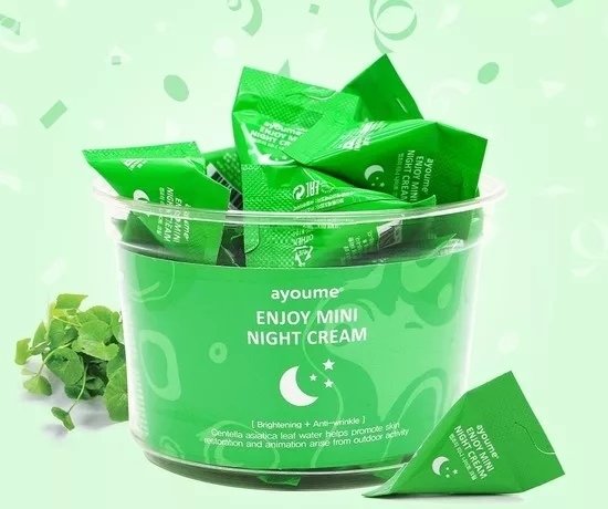 Ayoumе Ночной крем для лица с центеллой азиатской Enjoy Mini Night Cream, 3г