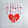 Пакет с лентой I love you 20×30см, 1шт