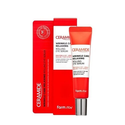 FarmStay Сыворотка для кожи вокруг глаз с керамидами Ceramide Wrinkle Care Relaxing Rolling Eye Serum, 25мл