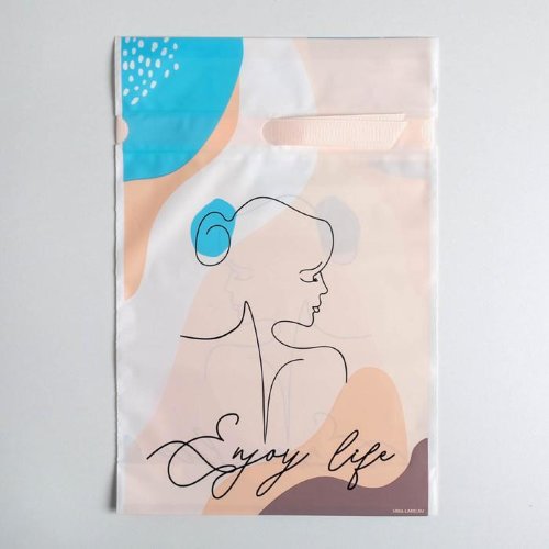 Пакет с лентой Enjoy life 20×30см, 1шт