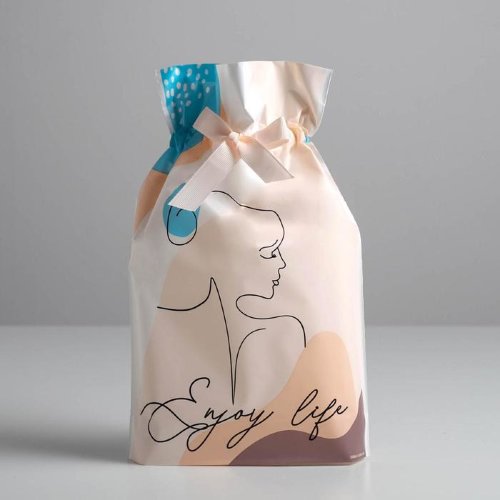 Пакет с лентой Enjoy life 20×30см, 1шт