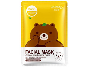 BioAqua Тканевая маска для лица с экстрактом зеленого чая Animal Moisturizing Mask, 30г 