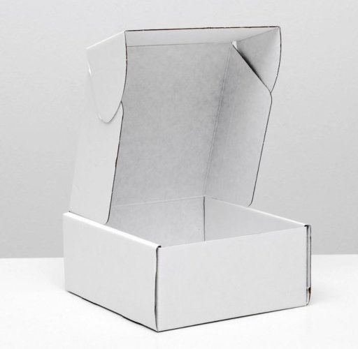 Коробка самосборная без окна белая 19*19*9см, 1шт