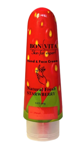 Bonvita Универсальный крем для лица и рук с экстрактом клубники, Hand & Face Cream, 105г