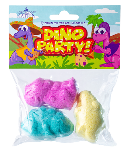 Лаборатория Катрин Детское ароматизированное шипучее средство для ванн "Dino Party", 40г*3шт