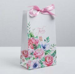 Пакет подарочный с лентой «Тебе», 13 × 23 × 7 см